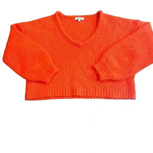 Madewell Knit Sweater Size L V-Neck Pullover Wool Blend